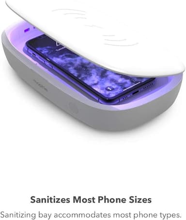 mophie Smartphone Light Sanitizer with Universal Wireless Charging
