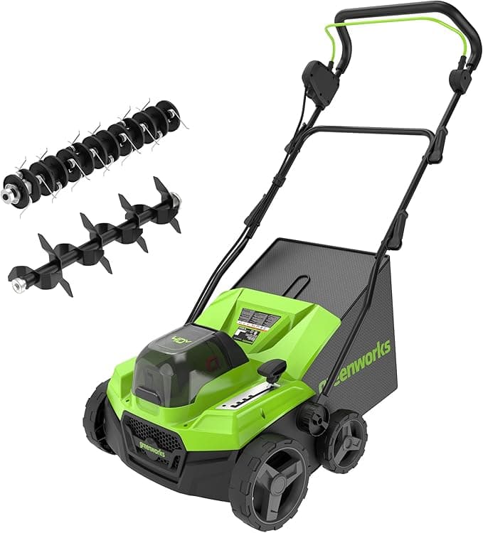 Greenworks 40V 15-Inch Cordless Electric Lawn Dethatcher - Best Overall Cordless Dethatcher Home and Furniture