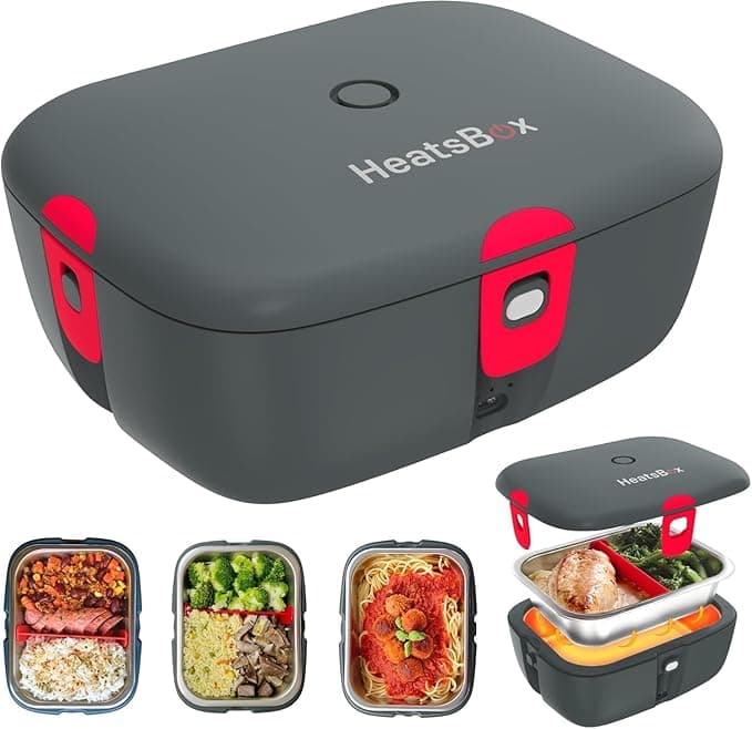 HeatsBox Go Cordless Electric Lunch Box 100W - Most Durable & Versatile Insulated Bag Home Appliances