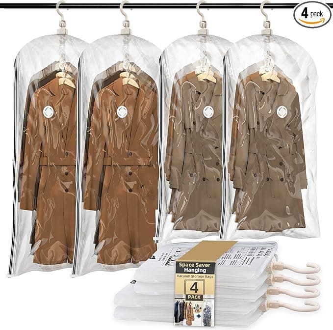 Taili Hanging Vacuum Storage Bags - Best for Closet & Garment Storage Home and Furniture
