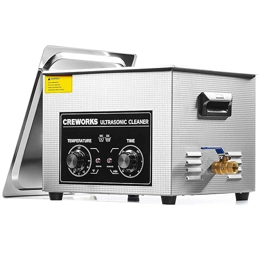 CREWORKS 360W Ultrasonic Cleaner with Digital Timer and 300W Heating Power