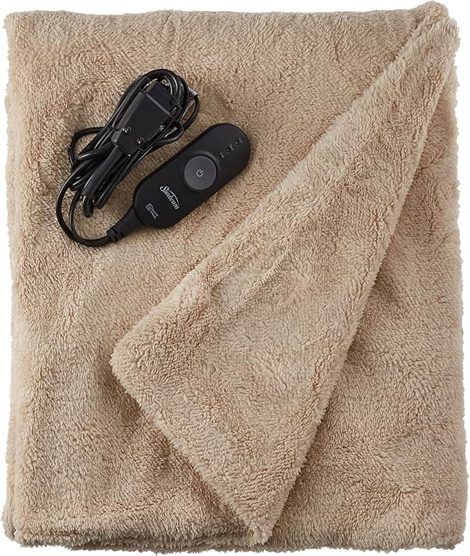 Sunbeam Ultimate Lofttec Foot Pocket Electric Heated Throw
