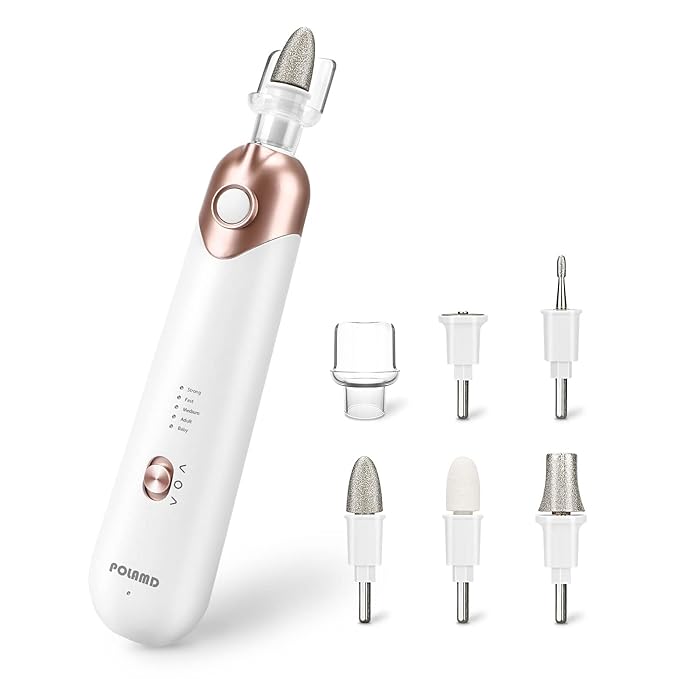 Polamd Electric Nail File Set - Best Multi-Purpose Electric File for Manicures & Pedicures Beauty and Personal Care
