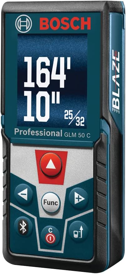 Bosch GLM 50C Laser Distance Measure - Best Mid-Range Pick with Smartphone Sync Electronics and Gadgets