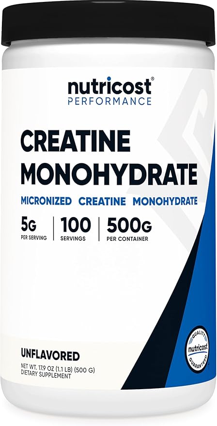 Nutricost Micronized Creatine Monohydrate - Best Budget Creatine Health and Fitness