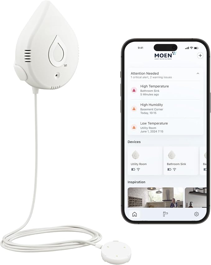 Moen Smart Water Detector - Best Overall Smart Leak Detector Home Appliances