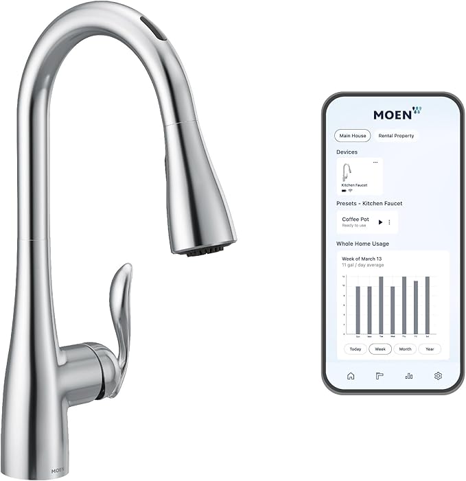 Moen Arbor Smart Kitchen Faucet - Best Smart Technology Integration Home Appliances