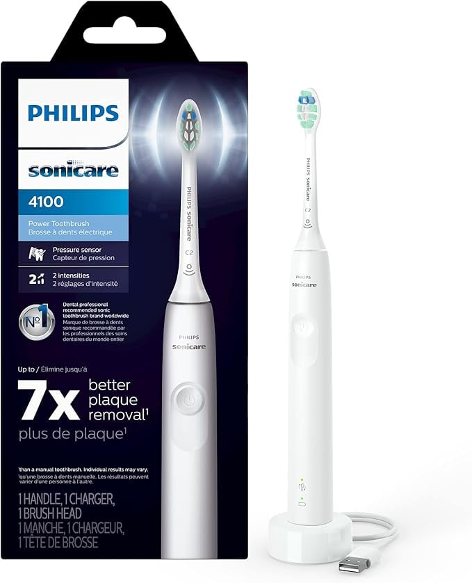 Philips Sonicare 4100 - Best Quiet Electric Toothbrush Health and Fitness