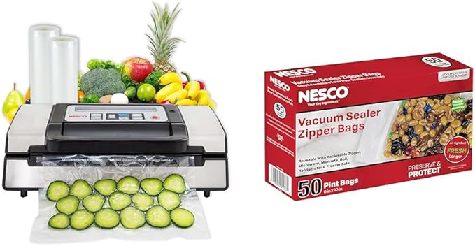 Nesco VS-12 Deluxe Vacuum Sealer - Best Overall Vacuum Sealer Home Appliances