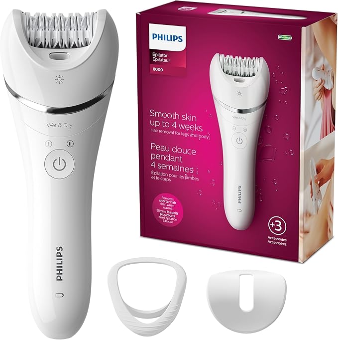 Philips Beauty Epilator Series 8000 - Best Wet/Dry Epilator for Sensitive Skin Beauty and Personal Care