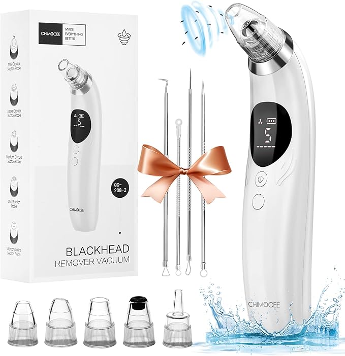 Chimocee Blackhead Remover Pore Vacuum - Best for Customizable Deep Cleaning Beauty and Personal Care