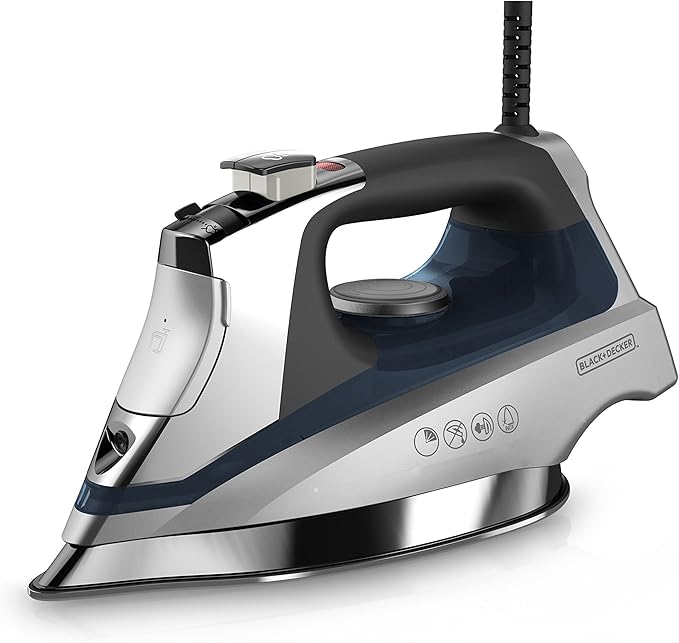 Black+Decker Allure Steam Iron D3030 - Best Iron for Delicate Fabrics & Detailing Home Appliances