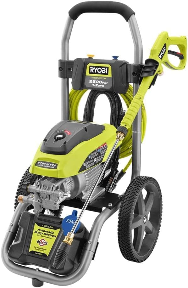 Ryobi RY142500 Brushless 2500 PSI Electric Pressure Washer - Best Overall Electric Pressure Washer Home Appliances