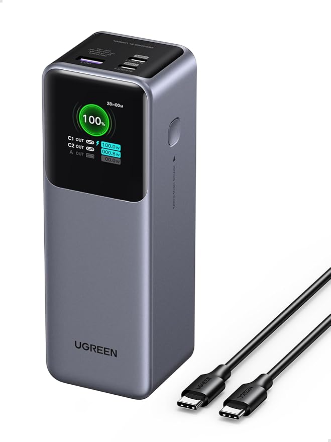 UGREEN Nexode Power Bank 25000mAh 200W with Smart Digital Display - Best High-Capacity Power Station Alternative Electronics and Gadgets