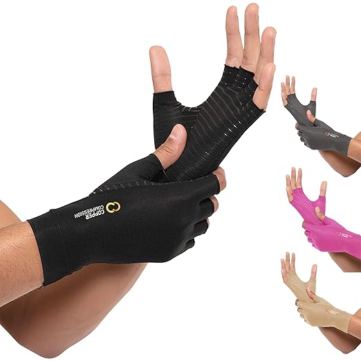 Copper Compression Arthritis Gloves - Best for Everyday Use Health and Fitness