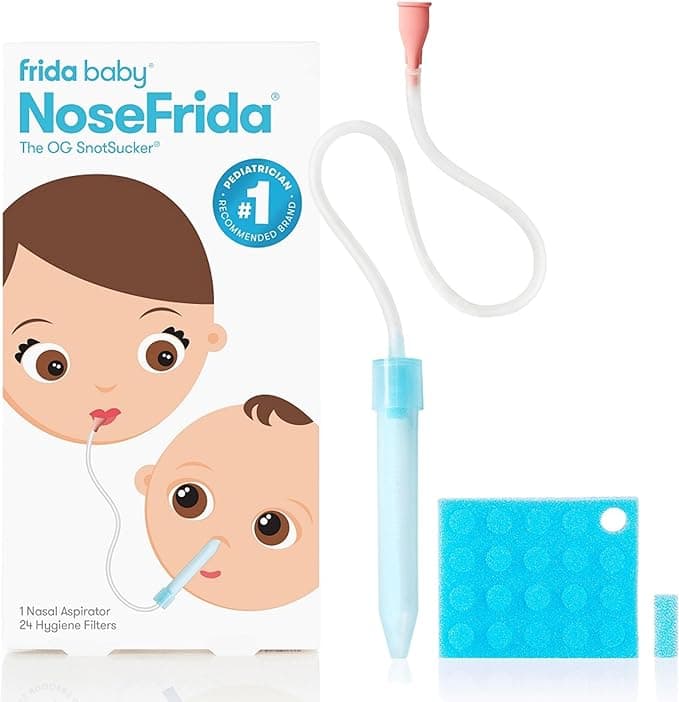 FridaBaby NoseFrida Nasal Aspirator - Best Overall Manual Nasal Aspirator Toys and Baby Products
