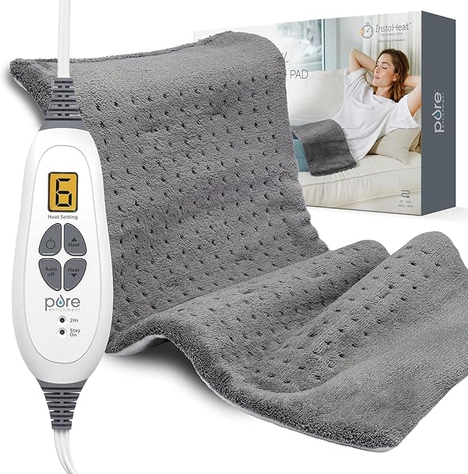 Pure Enrichment PureRelief XL Electric Heating Pad - Best Overall Heating Pad Health and Fitness